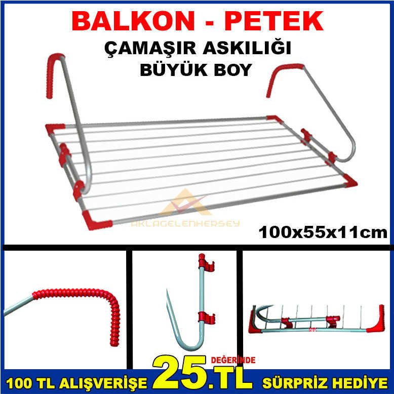 BÜYÜK BOY BALKON PETEK ÇAMAŞIR KURUTMA ASKILIĞI