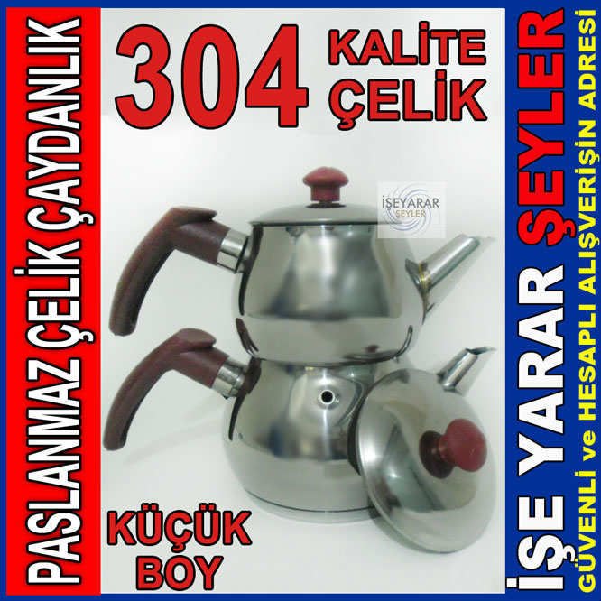 304 kalite paslanmaz çelik küre model mini çaydanlık seti 7bardak