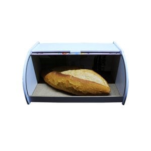 Desenli Sürgülü Akardeon Kapaklı Ahşap Ekmek Dolabı 38x25cm - Ekmek Kutusu
