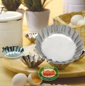 6 ADET PASLANMAZ ÇELİK METAL KEK KALIBI Ø98 h:22