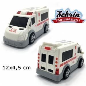 Şehrin Kırılmazları Serisi Sürükle Bırak Mekanizmalı Oyuncak Polis Arabası 12 cm