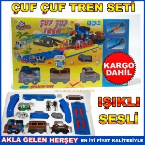 Ücretsiz Kargo IŞIKLI SESLİ 25 PARÇA OYUN ÇUFÇUF TREN SETİ