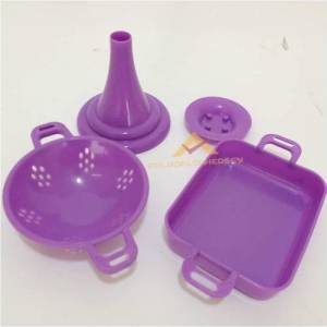 32 Parça 3 Yaş Üstü Sağlam Plastik Dekoratif Büyük El Çantalı Mutfak Gereçleri Ve Çay Takımı