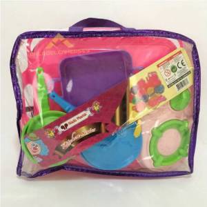 32 Parça 3 Yaş Üstü Sağlam Plastik Dekoratif Büyük El Çantalı Mutfak Gereçleri Ve Çay Takımı