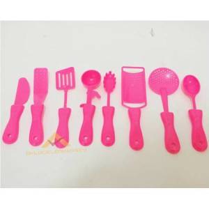 32 Parça 3 Yaş Üstü Sağlam Plastik Dekoratif Büyük El Çantalı Mutfak Gereçleri Ve Çay Takımı