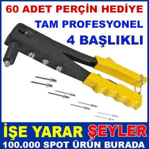 4 BAŞLIKLI 60 PERÇİN PROFESYONEL PERÇİN MAKİNESİ