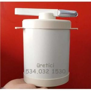 Beyaz krem renk buz kovası çift kat plastik cidarlı izoleli büyük boy kapaklı buz kovası özel maşalı