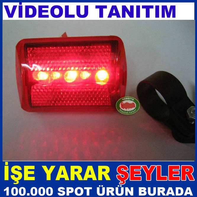 ÇOK FONKSİYON BİSİKLET AYDINLATMASI LEDLİ FLAŞÖR