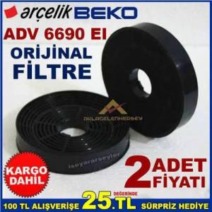 Arçelik Beko Adv 6690 Eı Ankastre Davlumbaz Filtresi Beko 6690 Eı Aspiratör Bacasız Karbon Filtre