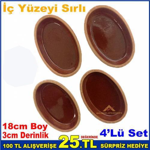 4Ad TOPRAK KAHVALTI SETİ GÜVEÇ FIRIN KABI TOPRAK GÜVEÇ KABI