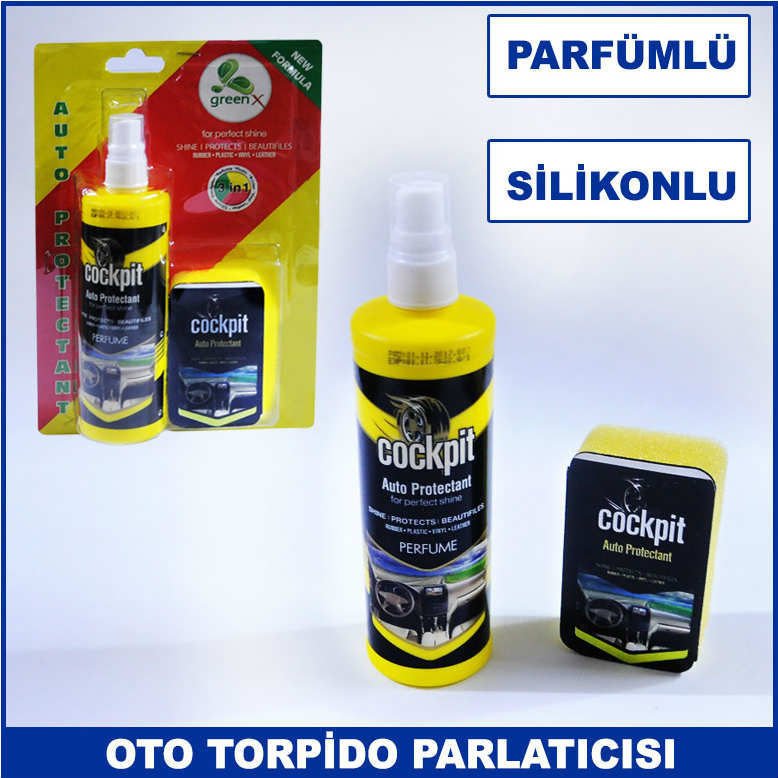 Parfümlü Silikonlu Oto Torpido Parlatıcı Yenileyici Deri, Vinil, Plastik, Kauçuk Yüzeyleri Parlatır