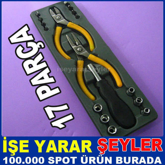 17 PARÇA ÖZEL KUTULU TORNAVİDA PENSE LOKMA SETİ