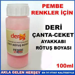 Profesyonel deri boyası, hata kapatıcı deri rötuş boyası,PEMBE RENK ÇANTA CEKET AYAKKABI RÖTUŞ BOYASI