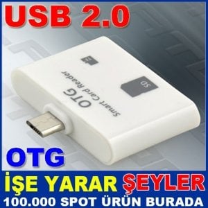 ÜCRETSİZ KARGO İLE PLATOON PL-8857 OTG MİNİ TELEFON KART OKUYUCU