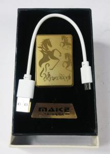 At Desenli Make Smoking Set Zippo Gazsız USB Kablolu Çakmak