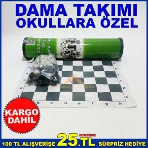 TAŞIMASI KOLAY OVAL KUTUSUNDA OKULLARA ÖZEL PİYON TAŞLARYLA DAMA