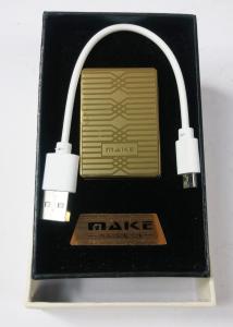 Düz Çizgi Desenli Make Smoking Set Zippo Gazsız USB Kablolu Çakmak