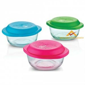 400 ml RENKLİ PLASTİK KAPAKLI CAM SAKLAMA KABI
