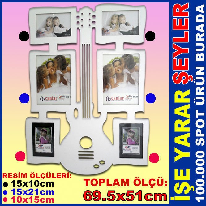 GİTAR MODEL 6'LI YATAY VE DİKEY ÇOKLU ÇERÇEVE