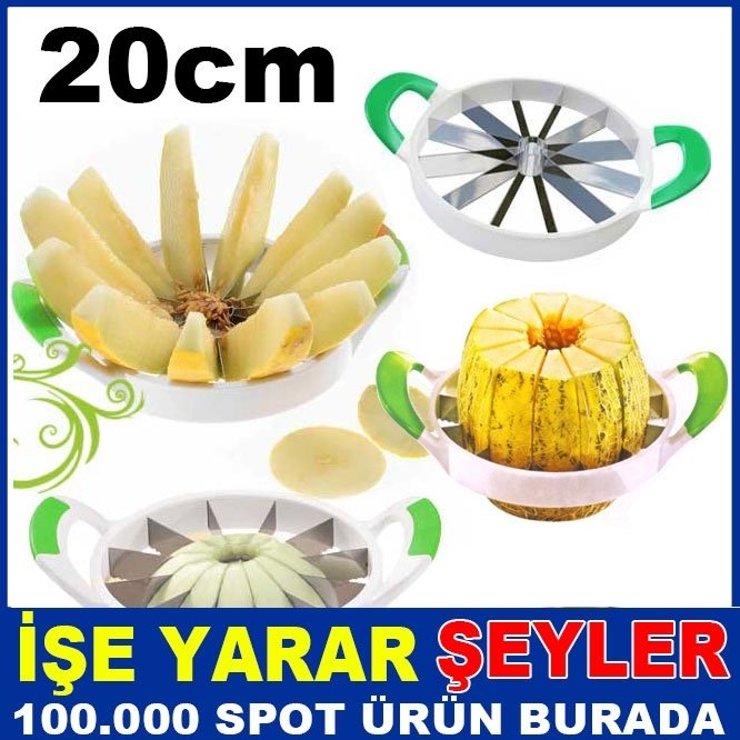 ÜCRETSİZ KARGO İLE 12 DİLİMLİK PRATİK KAVUN VE MEYVE DİLİMLEYİCİ