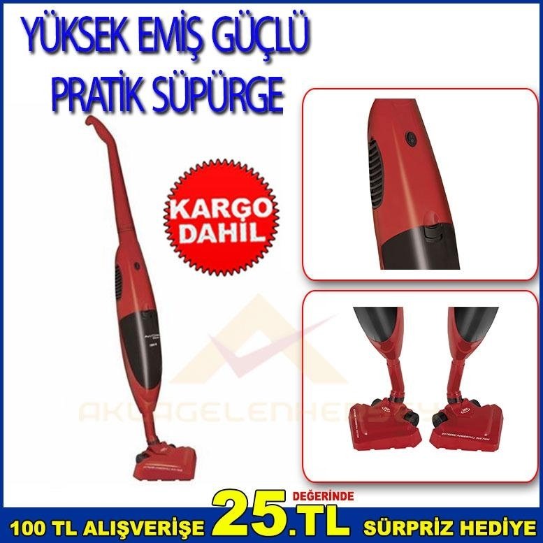 360 DERECE DÖNER GÖVDELİ YÜKSEK EMİŞ GÜÇLÜ PRATİK SÜPÜRGE