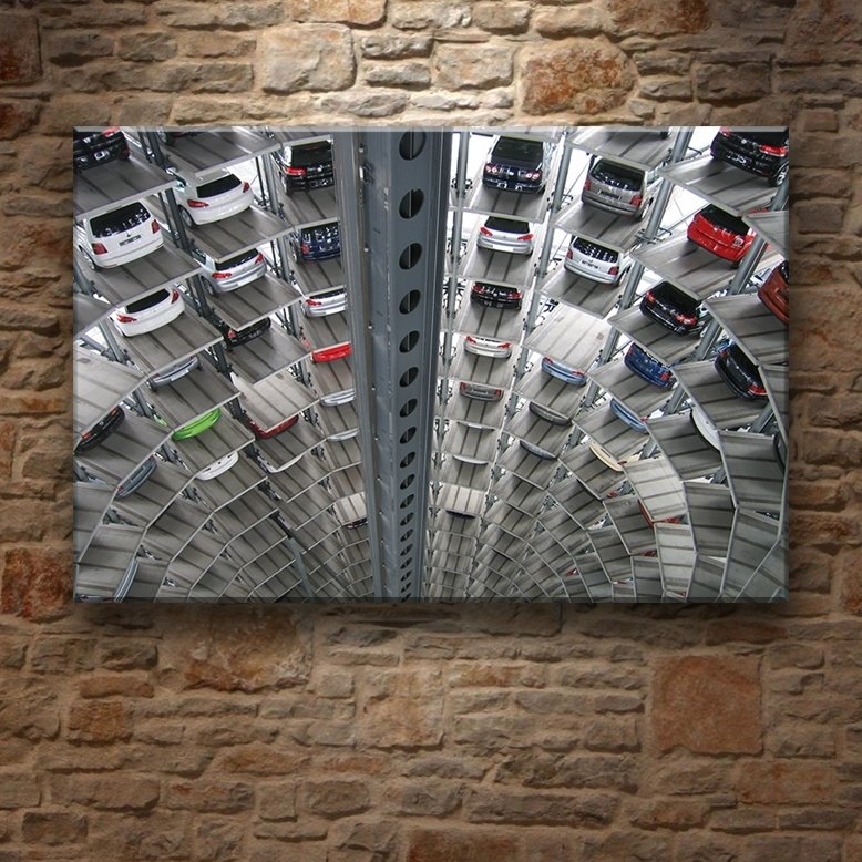 ARABALAR-OTOPARK 7 değişen ölçü ORİJİNAL KANVAS TABLO
