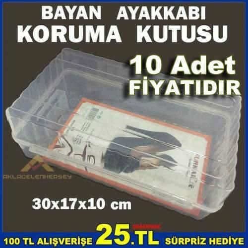 Bayan Ayakkabı Koruma Kutusu 10ad Toptan Satış 30x17x10cm Kilitli