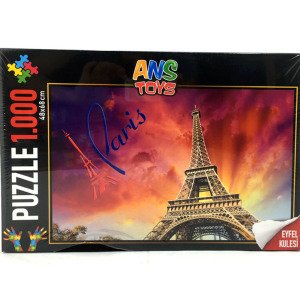 1000 Parça Paris Eyfel Kulesi Temalı Puzzle 48x68cm Yapboz