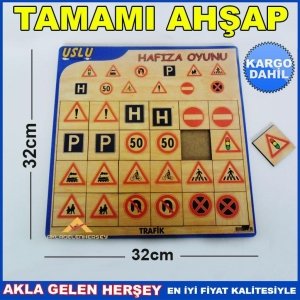 Ücretsiz Kargo EĞİTİCİ ÖĞRETİCİ 24PRC TRAFİK İŞARETLERİ PUZZLE