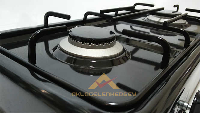 2 GÖZLÜ DOĞAL GAZLI SİYAH EMAYE SET ÜSTÜ OCAK