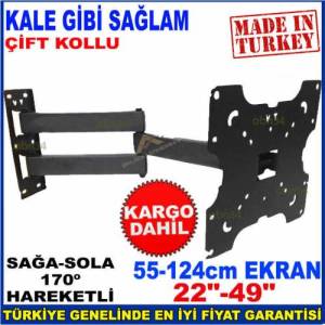 Led Tv-Lcd Televizyonlar İçin Çift Kollu Hareketli Katlanabilir Tv Askı Aparatı Vt 322 Hcl Pro