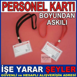 BOYUN ASKILI ŞEFFAF PERSONEL KİMLİK KARTI KILIFI
