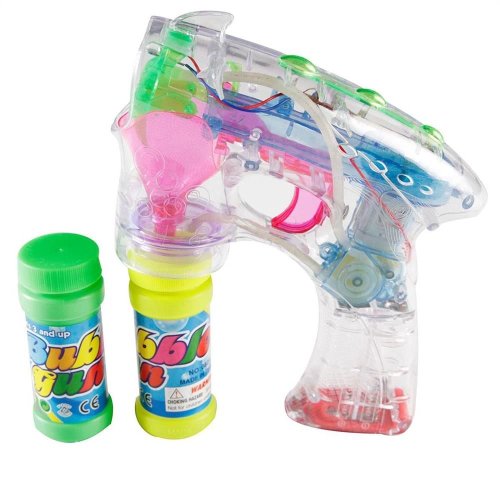 Pilli Işıklı Müzikli Baloncuk Köpük Tabancası