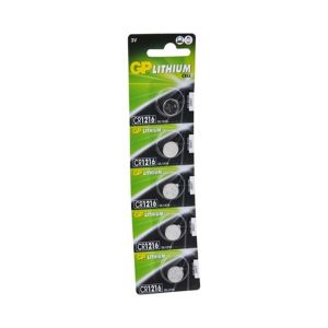 GP Lithium Cell CR1216MTP 7C5 Para Pili 3V 5 Adetli Kart