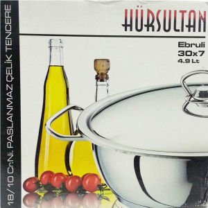 HÜRSULTAN EBRULİ 4.9 lt PASLANMAZ ÇELİK TENCERE