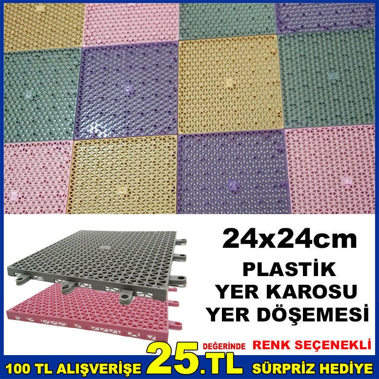 24x24 ISLAK KURU PLASTİK YER KAROSU YER DÖŞEMESİ