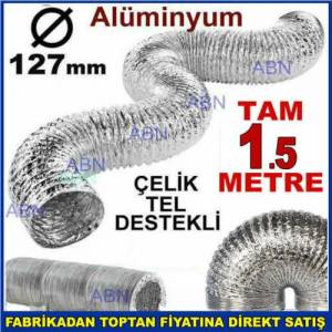 Aspiratör,Davlumbaz 1.5m Alüminyum Flexi Boru Üreticisi Çeliktel Destekli Fleksi Boru İmalatçı Firma