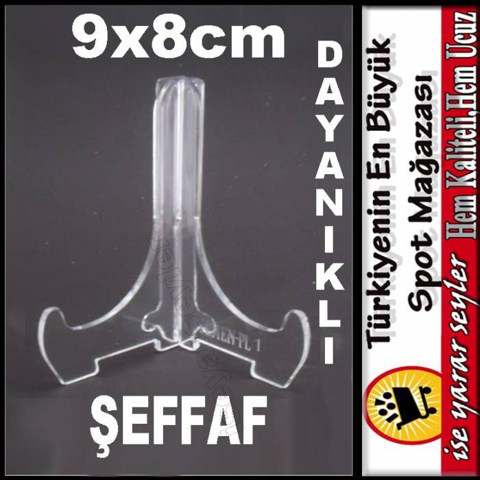 9X8cm ŞEFFAF PLASTİK MALZEME TEŞHİR AYAĞI