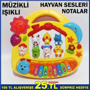 HAYVAN SESİYLE NOTA ÖĞRETİCİ TÜRKÇE SESLİ PİYANO
