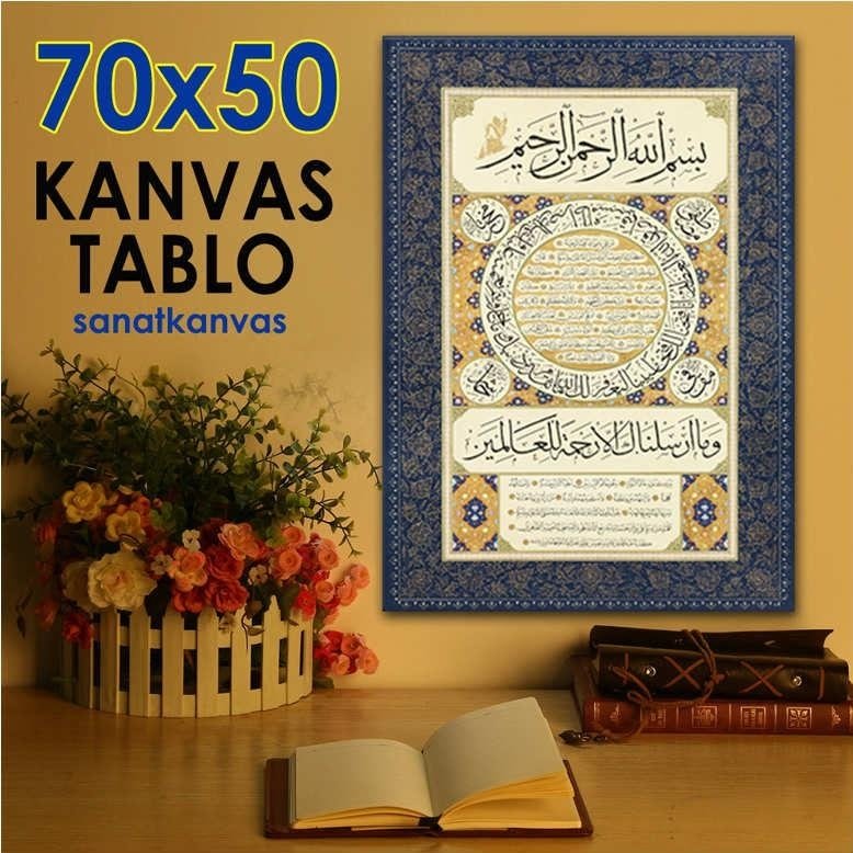 Hilye-i Şerif 46x66cm Orjinal Kanvas Tablo