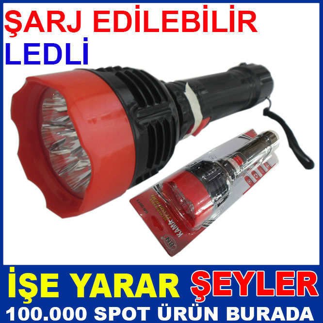 KALİTELİ SAĞLAM ŞARJ EDİLEBİLİR LED EL FENERİ KD