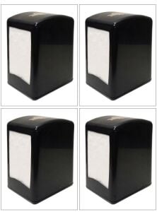 4 Adet Masa Üstü Siyah Peçetelik Çift taraflı Yaylı Peçete Dispanseri Lokanta tipi Peçete Otomatı