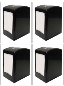 6 Adet Masa Üstü Siyah Peçetelik Çift taraflı Yaylı Peçete Dispanseri Lokanta tipi Peçete Otomatı