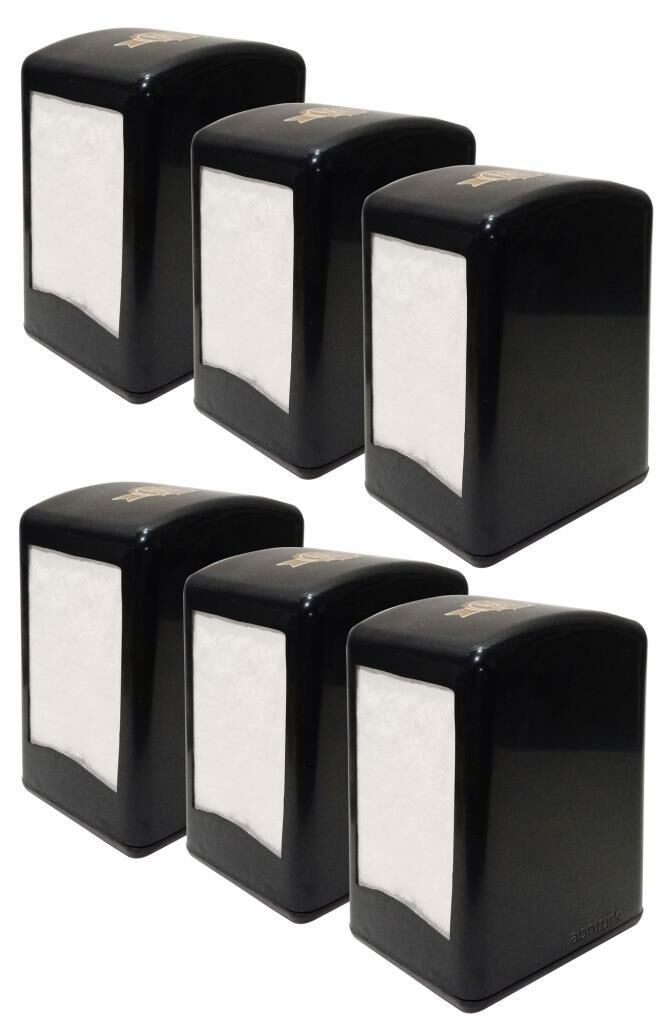 6 Adet Masa Üstü Siyah Peçetelik Çift taraflı Yaylı Peçete Dispanseri Lokanta tipi Peçete Otomatı