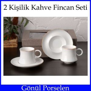 Gönül Collection 2 li Kahve Fincan Seti Şık Tasarım ve Özel Sakla