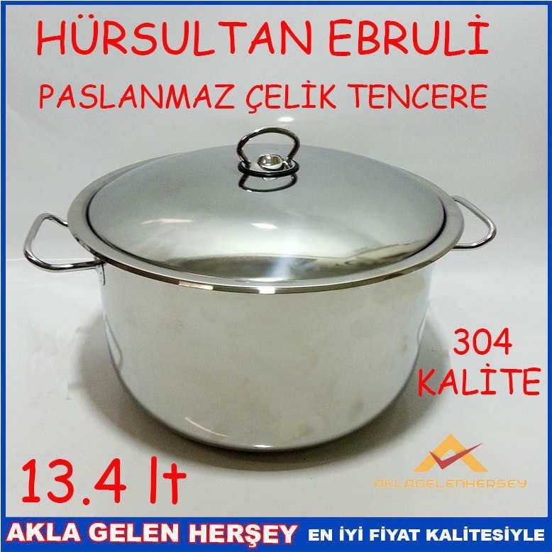 HÜRSULTAN EBRULİ PASLANMAZ ÇELİK TENCERE