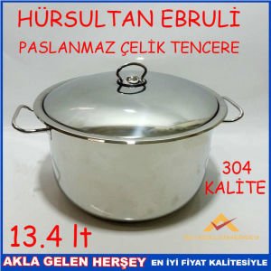 HÜRSULTAN EBRULİ PASLANMAZ ÇELİK TENCERE