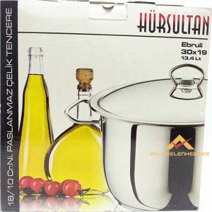HÜRSULTAN EBRULİ PASLANMAZ ÇELİK TENCERE