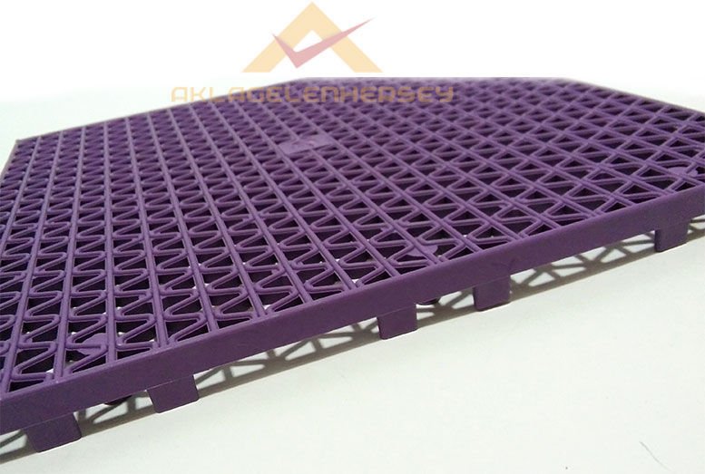 24x24 ISLAK KURU PLASTİK YER KAROSU YER DÖŞEMESİ mor