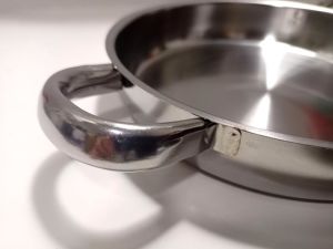 2 Adet 19cm Çelik Sahan Çift Kulplu Tava Paslanmaz Çelik Tabansız Sağan Yanmaz Yapışmaz çok amaçlı